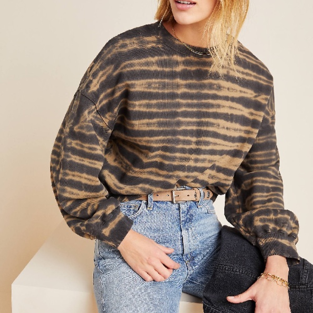 AGOLDE Balloon Sleeve Sweatshirt Tigers Eye size S